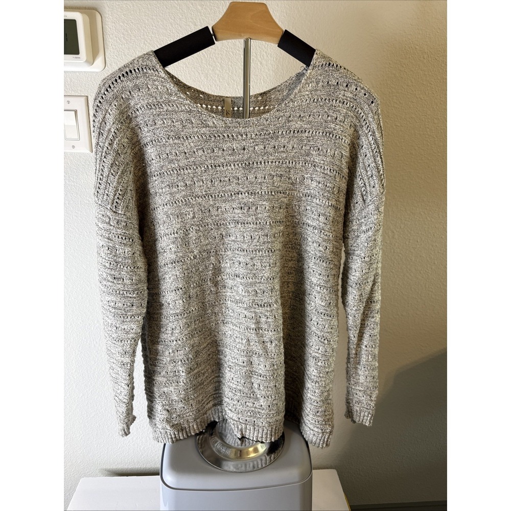 Leo & Nicole Women's Long Sleeve Sweater Gray Size Large